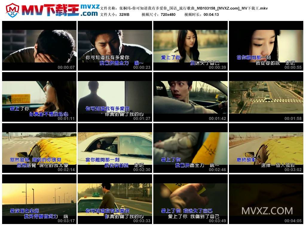张桐玮-你可知道我有多爱你_国语_流行歌曲_MB103158
